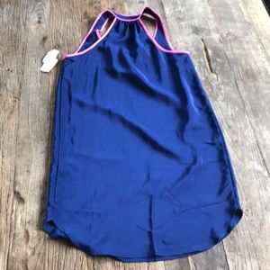 Amanda Uprichard Dresses - Amanda Uprichard Silk Trapeze Dress Navy Pink Med Amanda Uprichard Dresses - Amanda Uprichard Silk Trapeze Dress Navy Pink Med